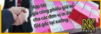 Xưởng in gia công phiếu giữ xe | Gia công thành phẩm phiếu giữ xe